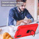 For Huawei Honor 9X / 9X Pro Carbon Fiber Protective Case with 360 Degree Rotating Ring Holder(Red)