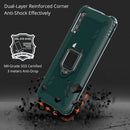 For Huawei Honor 9X / 9X Pro Carbon Fiber Protective Case with 360 Degree Rotating Ring Holder(Green)
