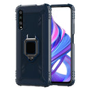 For Huawei Honor 9X / 9X Pro Carbon Fiber Protective Case with 360 Degree Rotating Ring Holder(Blue)