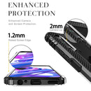 For Huawei Honor 9X / 9X Pro Carbon Fiber Protective Case with 360 Degree Rotating Ring Holder(Black)