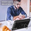 For Huawei Honor 9X / 9X Pro Carbon Fiber Protective Case with 360 Degree Rotating Ring Holder(Black)