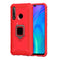 For Huawei Honor 10i / 20i Carbon Fiber Protective Case with 360 Degree Rotating Ring Holder(Red)