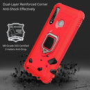 For Huawei Honor 10i / 20i Carbon Fiber Protective Case with 360 Degree Rotating Ring Holder(Red)