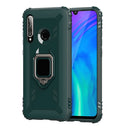 For Huawei Honor 10i / 20i Carbon Fiber Protective Case with 360 Degree Rotating Ring Holder(Green)