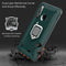 For Huawei Honor 10i / 20i Carbon Fiber Protective Case with 360 Degree Rotating Ring Holder(Green)