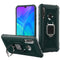 For Huawei Honor 10i / 20i Carbon Fiber Protective Case with 360 Degree Rotating Ring Holder(Green)