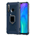 For Huawei Honor 10i / 20i Carbon Fiber Protective Case with 360 Degree Rotating Ring Holder(Blue)
