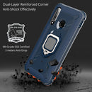 For Huawei Honor 10i / 20i Carbon Fiber Protective Case with 360 Degree Rotating Ring Holder(Blue)