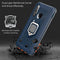 For Huawei Honor 10i / 20i Carbon Fiber Protective Case with 360 Degree Rotating Ring Holder(Blue)
