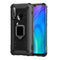 For Huawei Honor 10i / 20i Carbon Fiber Protective Case with 360 Degree Rotating Ring Holder(Black)