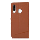 For Huawei P30 lite Cross Texture Horizontal Flip Leather Phone Case(Brown)
