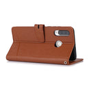 For Huawei P30 lite Cross Texture Horizontal Flip Leather Phone Case(Brown)