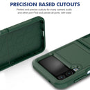 For Samsung Galaxy Z Flip4 PC + TPU Phone Case(Dark Green)
