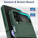 For Samsung Galaxy Z Flip4 PC + TPU Phone Case(Dark Green)