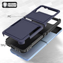 For Samsung Galaxy Z Flip4 PC + TPU Phone Case(Dark Blue)