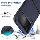 For Samsung Galaxy Z Flip4 PC + TPU Phone Case(Dark Blue)