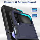 For Samsung Galaxy Z Flip4 PC + TPU Phone Case(Dark Blue)