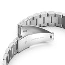 For Samsung Galaxy Watch 5 40mm Three Strains Steel Watch Band(Silver)