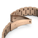 For Samsung Galaxy Watch 5 40mm Three Strains Steel Watch Band(Rose Gold)