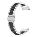 For Samsung Galaxy Watch 5 Pro 45mm Three Strains Steel Watch Band(Silver Black)