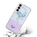 For Samsung Galaxy S22 5G Bronzing Butterfly Flower Phone Case(Peach Blossoms)