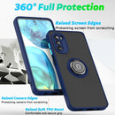 For Motorola Moto G52 Q Shadow 1 Series TPU + PC Phone Case with Ring Holder(Royal Blue)