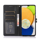 For Samsung Galaxy A03 Core Cross Texture Horizontal Flip Leather Phone Case(Black)