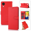 For Samsung Galaxy A03 Core Cross Texture Horizontal Flip Leather Phone Case(Red)