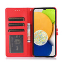 For Samsung Galaxy A03 Core Cross Texture Horizontal Flip Leather Phone Case(Red)