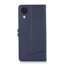 For Samsung Galaxy A03 Core Cross Texture Horizontal Flip Leather Phone Case(Dark Blue)
