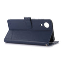 For Samsung Galaxy A03 Core Cross Texture Horizontal Flip Leather Phone Case(Dark Blue)