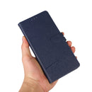 For Samsung Galaxy A03 Core Cross Texture Horizontal Flip Leather Phone Case(Dark Blue)