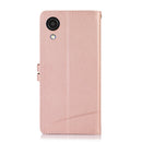 For Samsung Galaxy A03 Core Cross Texture Horizontal Flip Leather Phone Case(Pink)