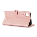 For Samsung Galaxy A03 Core Cross Texture Horizontal Flip Leather Phone Case(Pink)