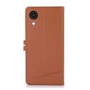For Samsung Galaxy A03 Core Cross Texture Horizontal Flip Leather Phone Case(Brown)