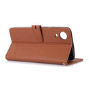 For Samsung Galaxy A03 Core Cross Texture Horizontal Flip Leather Phone Case(Brown)
