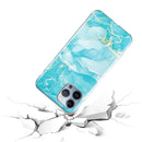 For iPhone 14 Pro IMD Marble TPU Phone Case(Green)