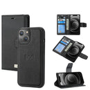 Magnetic Detachable Leather Phone Case For iPhone 14 Max(Black)