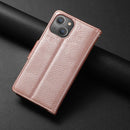 Magnetic Detachable Leather Phone Case For iPhone 14 Max(Rose Gold)