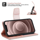 Magnetic Detachable Leather Phone Case For iPhone 14 Max(Rose Gold)