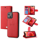 Magnetic Detachable Leather Phone Case For iPhone 14 Max(Red)
