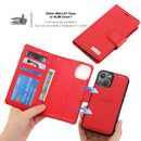 Magnetic Detachable Leather Phone Case For iPhone 14 Max(Red)