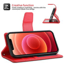 Magnetic Detachable Leather Phone Case For iPhone 14 Max(Red)