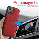 Magnetic Detachable Leather Phone Case For iPhone 14 Max(Red)