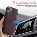 Magnetic Detachable Leather Phone Case For iPhone 14 Max(Purple)