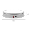 42cm LED Light Electric Rotating Display Stand Turntable, Power Plug:US Plug(White)
