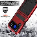 For Samsung Galaxy Z Flip4 Metal Shock-proof Phone Case With Holder(Red)