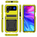 For Samsung Galaxy Z Flip4 Metal Shock-proof Phone Case With Holder(Yellow)