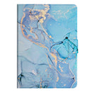 For Amazon Kindle Paperwhite 4 / 3 / 2 / 1 Marble Pattern Smart Leather Tablet Case(Blue)