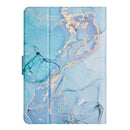 For Amazon Kindle Paperwhite 4 / 3 / 2 / 1 Marble Pattern Smart Leather Tablet Case(Blue)